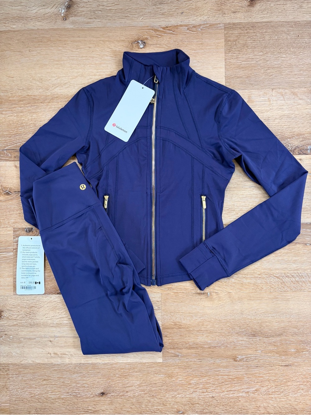 Lululemon Navy Blue Define Jacket & Matching Leggings Set – NWT